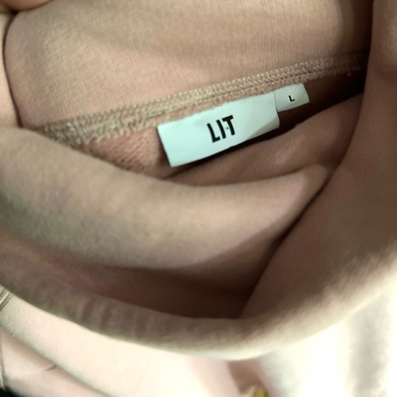 LIT activewear oversized pink sweatshirt Sz large - Picture 5 of 5